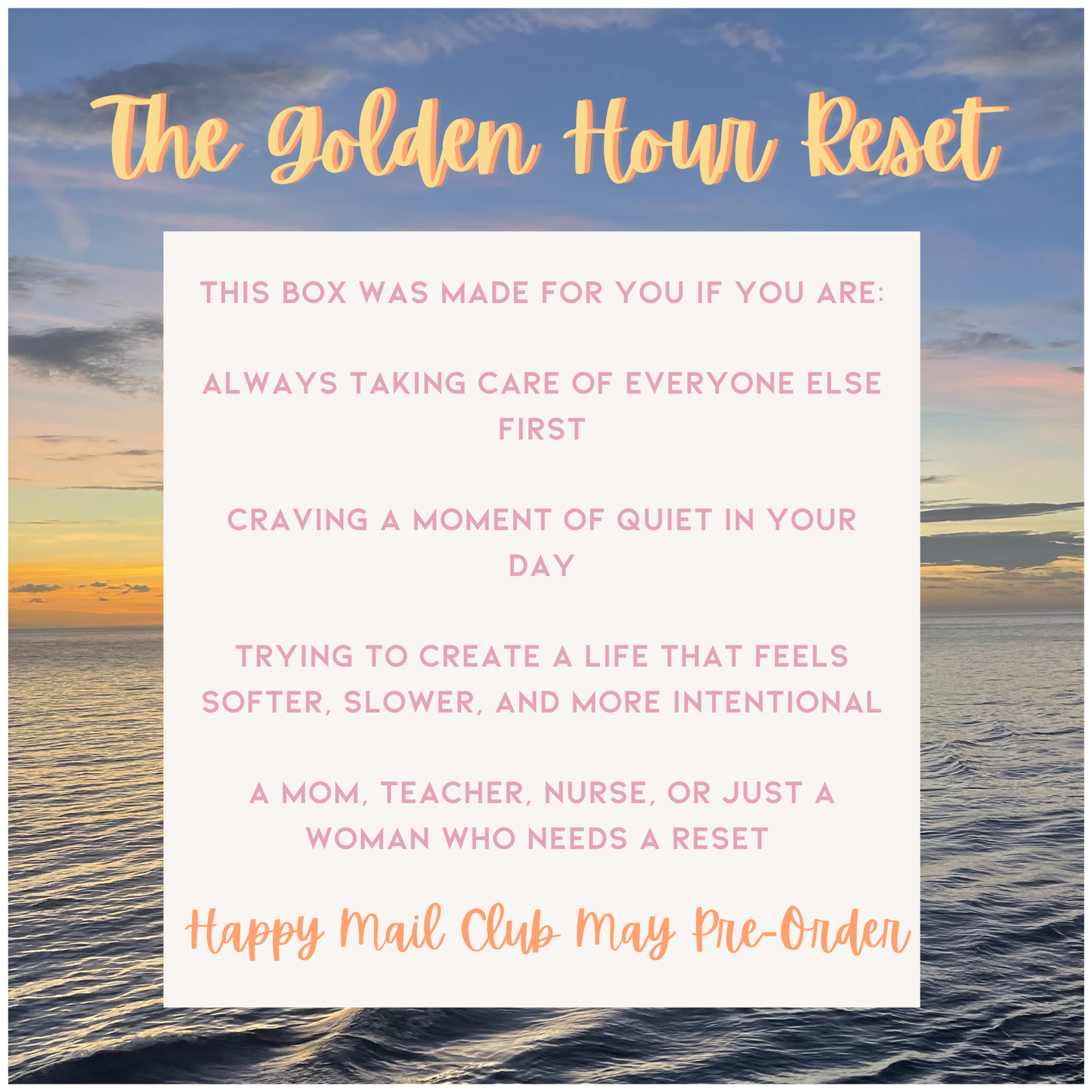 Happy Mail May Box - Golden Hour Reset