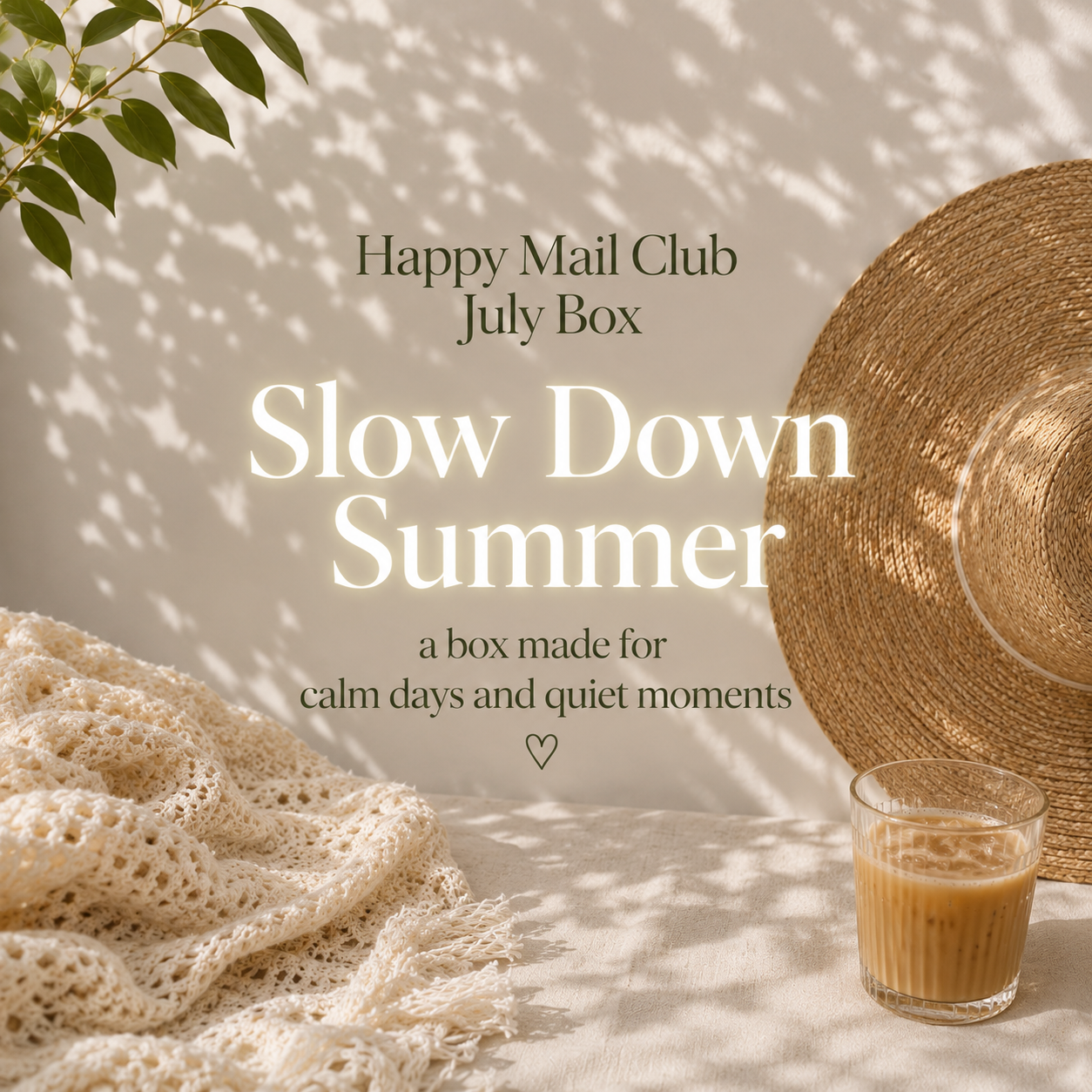 Happy Mail Slow Down Summer Box - Calm Gift Box